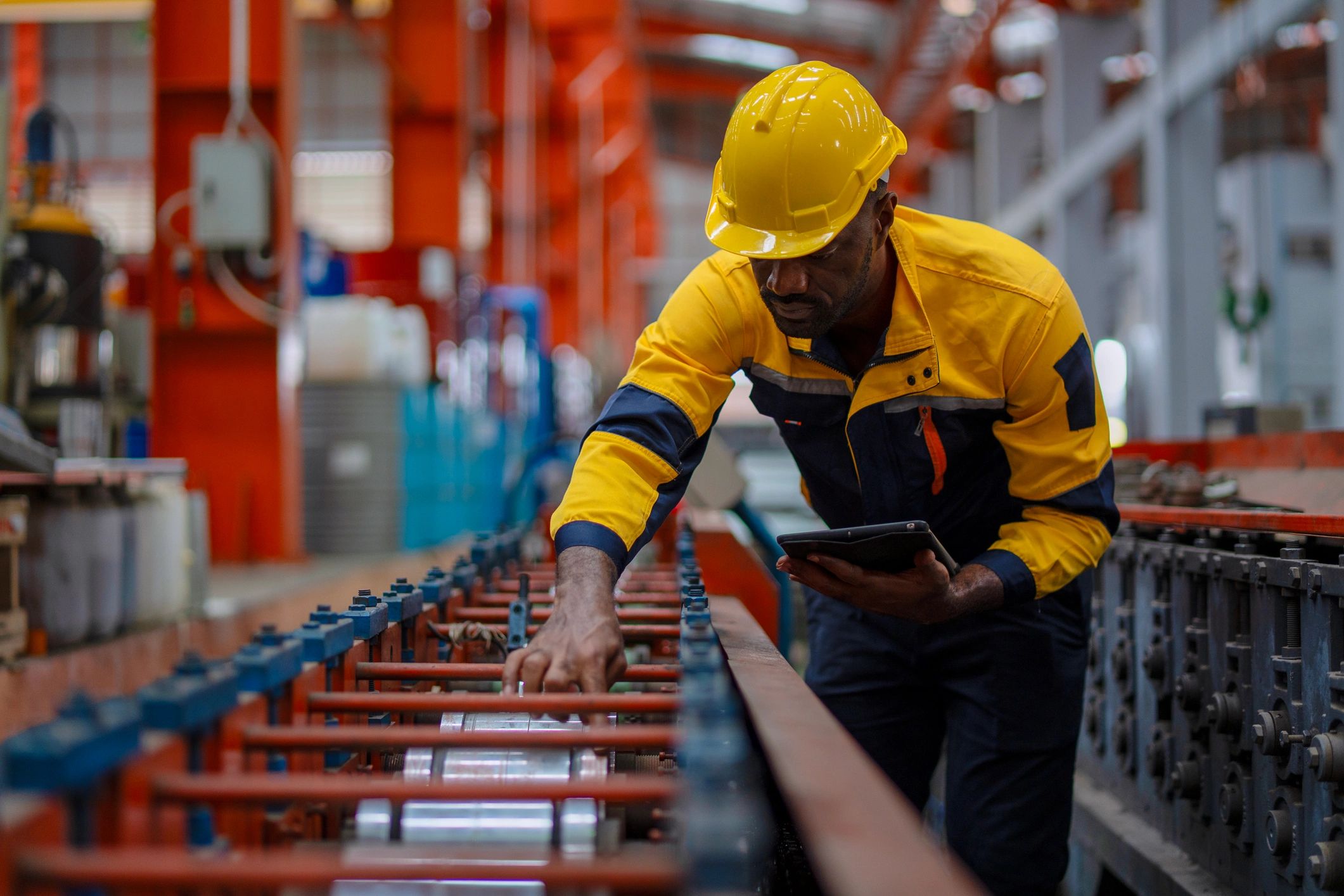 Engineer working in an industrial setting